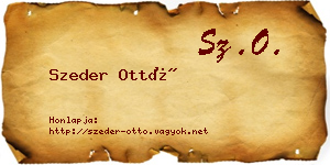 Szeder Ottó névjegykártya